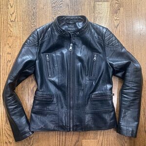 Kenneth Cole Black Vegan Leather Jacket